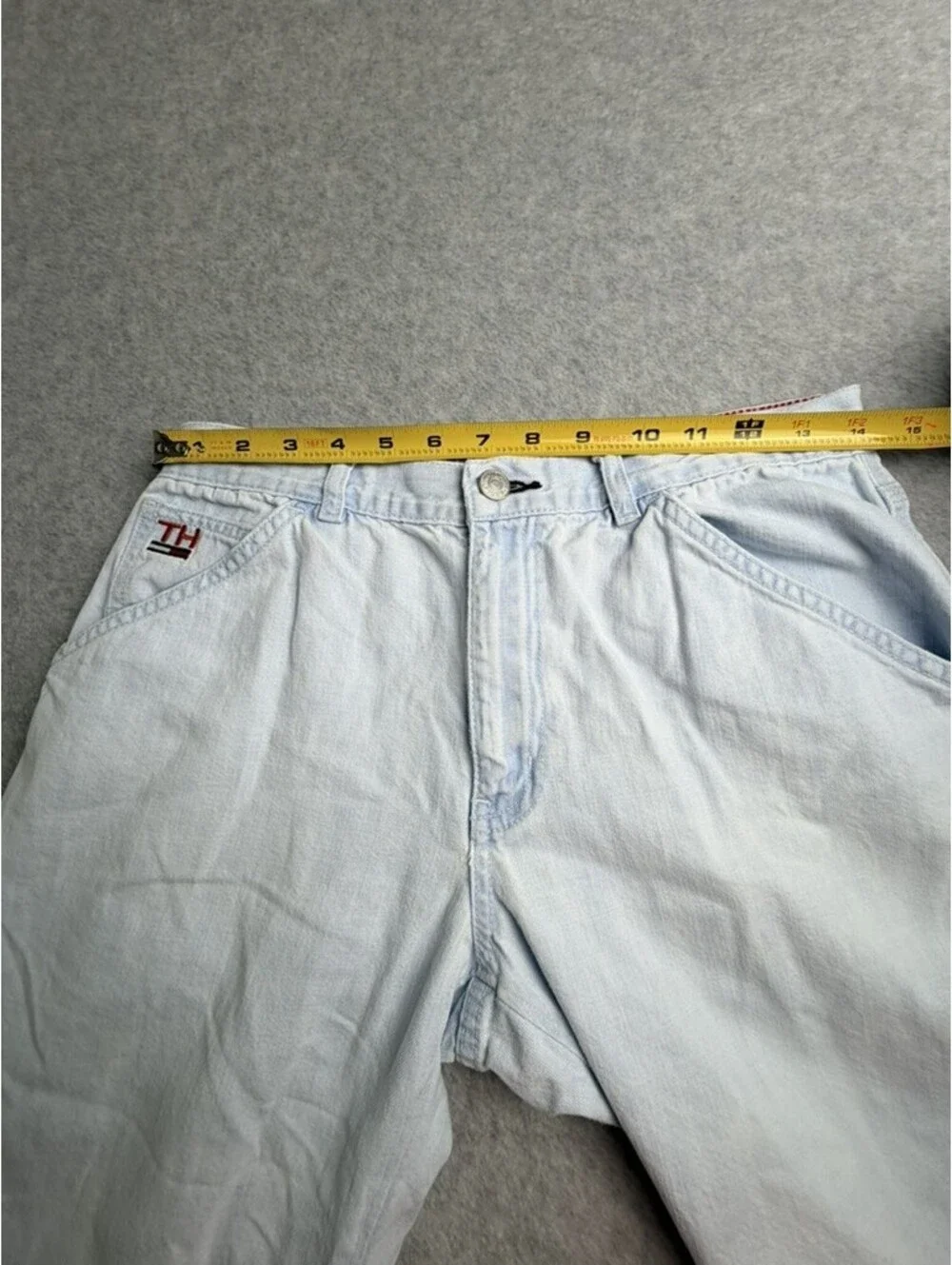 Tommy Hilfiger Mens Jeans W31 L29 Light Wash Blue Carpenter Workwear Relaxed Fit